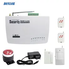 (1 conjunto) Home security 6 zonas sem fio e 4 fios zona sms gsm sistema de Alarme PIR Sensor De Movimento Do alarme Magnético Da Porta aberta assaltante