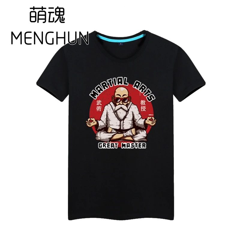 Pаспродажа Новый мультфильм футболка dragon ball Характер Мастер Роши Футболка мужская Аниме футболки ac440