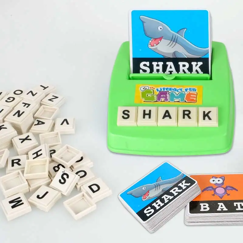 

Children Learning English Word Puzzle Spelling Game Picture Flash Card Early Educational Toys For Baby Kids Gift YH-17