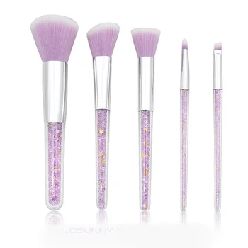 

Fashion 5pcs Diamond Unicorn Crystal Makeup Brushes Set Shinny Glitter Lovely Foundation Blending Brush Makeup Tool maquillaje