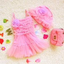 Летний Детский бикини для девочек, милый купальник для малыша с рюшами и бантом, купальный костюм принцессы, От 1 до 9 лет