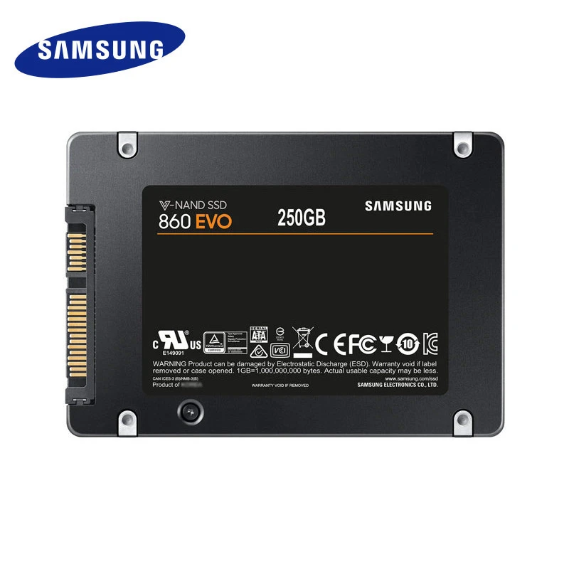 SAMSUNG SSD 860 EVO 250 ГБ 500 ГБ 1 ТБ Внутренний твердотельный диск HDD жесткий диск SATA3 2,5 дюймов ноутбук Настольный ПК TLC 250 ГБ