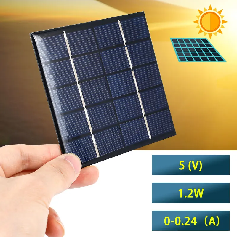

100*100 1.2V 5W Mini Solar Panel Small Charging 1.2V 5W Mini DIY Solar Panel for Solar Cell Power Silicon for Sunlight Module