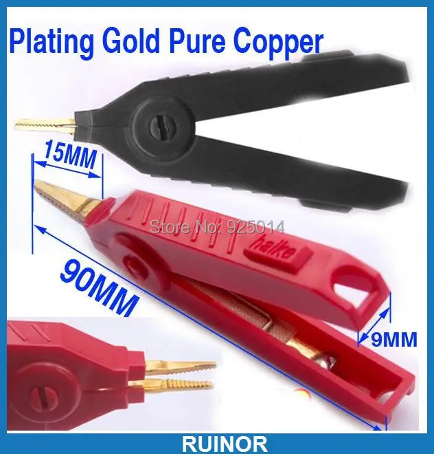 

2 PCS Copper CAR BATTERY CLIP AC DC ALLIGATOR CLIP Voltage Test Probe Clamp