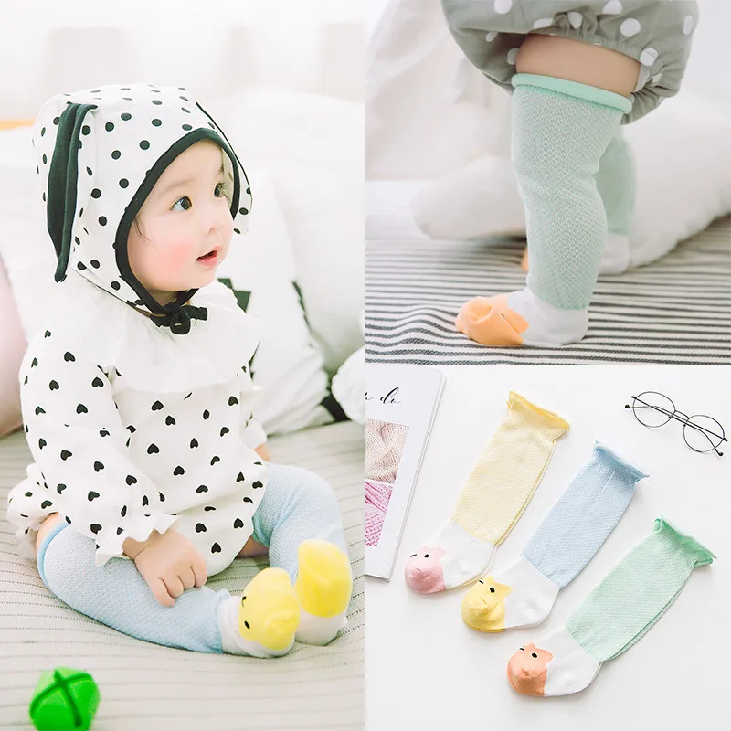

1 Pairs/lot Baby Newborns high socks Mesh Breathable Spring/Summer Long Knee sock for Toddler Baby girl Leg Warmers Set Socks