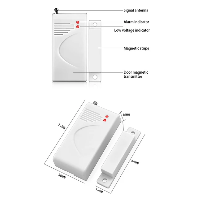 KERUI 5PCS Wireless Burglar Alarm Magnetic Sensor Smart Security Door Window Sensor Detector for GSM 433MHz Home Alarm System 5