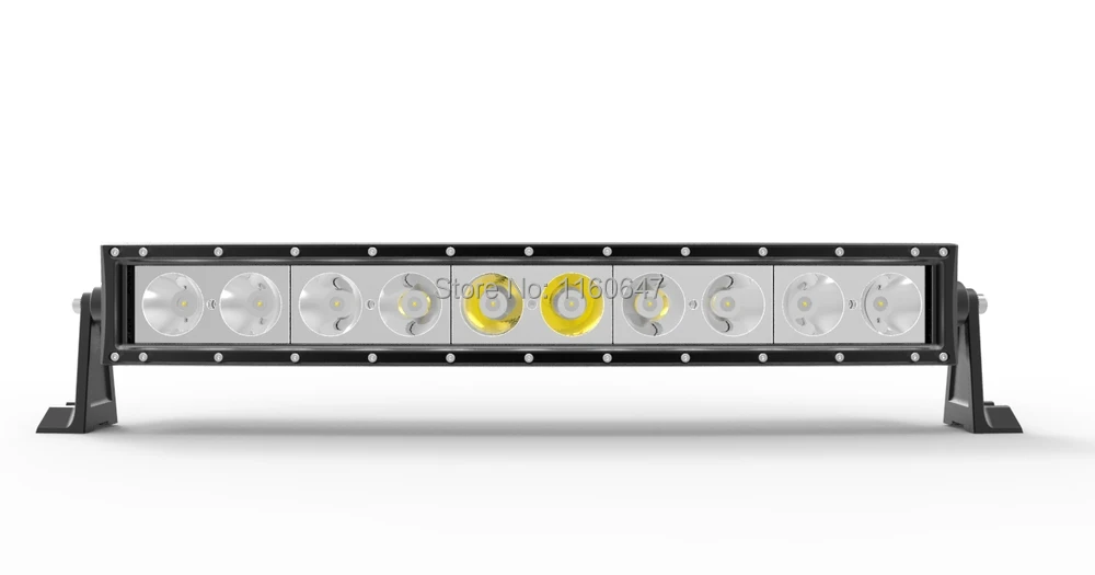 21,5 Дюймов 100 Вт изогнутый СВЕТОДИОДНЫЙ световой бар 12 В 24 В Однорядный 10 шт.* 10 Вт Светодиоды высокой интенсивности 100 Вт 4X4 Светодиодный светлая полоса для бара