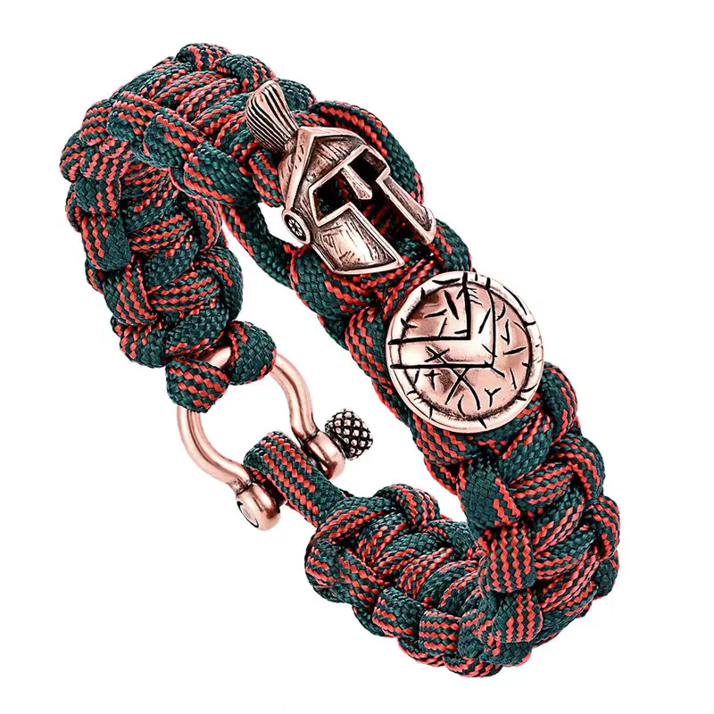 Ювелирные изделия мужские браслеты/Pulseira/роскошный открытый зонтик веревка выживания браслет Шарм/Винтаж/браслеты ручной работы плетеный браслет - Окраска металла: Q-195
