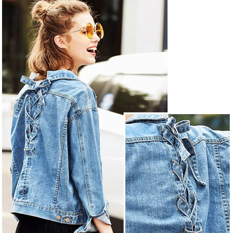 Spring Autumn Women Denim Jackets 2019 Fashion New Large Size Solid Color Short Coats Female Long-sleeved Loose Outerwear N153 Spring Autumn Women Denim Jackets 2019 Fashion New Large Size Solid Color Short Coats Female Long-sleeved Loose Outerwear N153