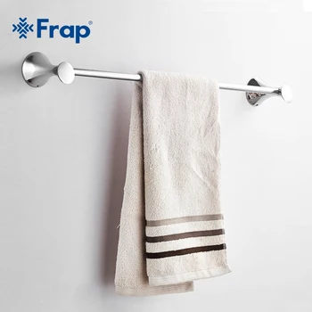 

Frap Wall-mounted Silver Single Towel Bar Holder Chrome Finished Bathroom Accessories Stainless Steel Pole Bathroom KitchenF3501
