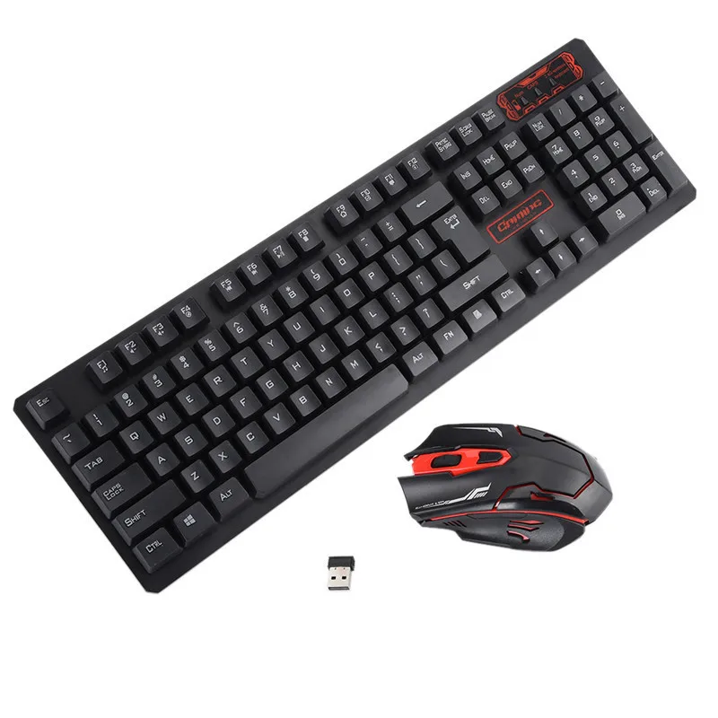 

English Version Wireless Mouse Keyboard Suit with Retail Package LOL CF Suspension mechanical handle Dropshipping