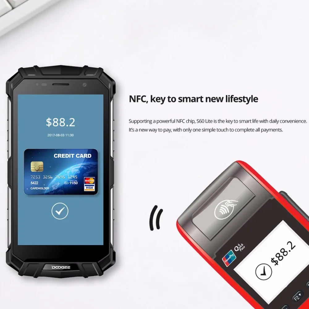 DOOGEE S60 Lite, 4G, мобильные телефоны, Android 7,0, 4 Гб+ 32 ГБ, восьмиядерный смартфон, IP68, водонепроницаемый, с беспроводной зарядкой, две sim-карты, сотовый телефон