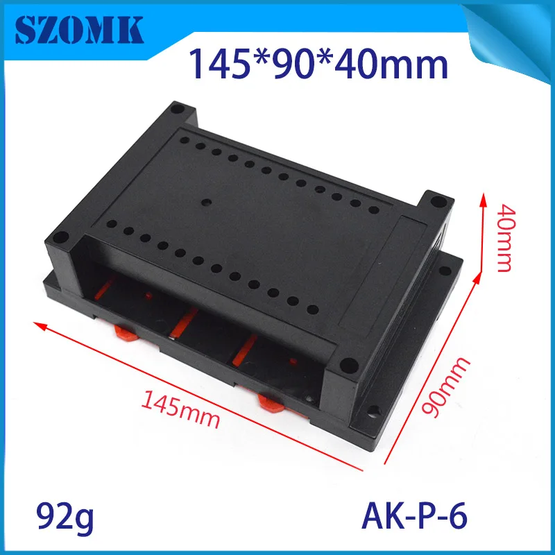 

1 piece, 145*90*40mm wall mount electronic plastic case abs enclosure instrument housing pcb enclosure din rail box