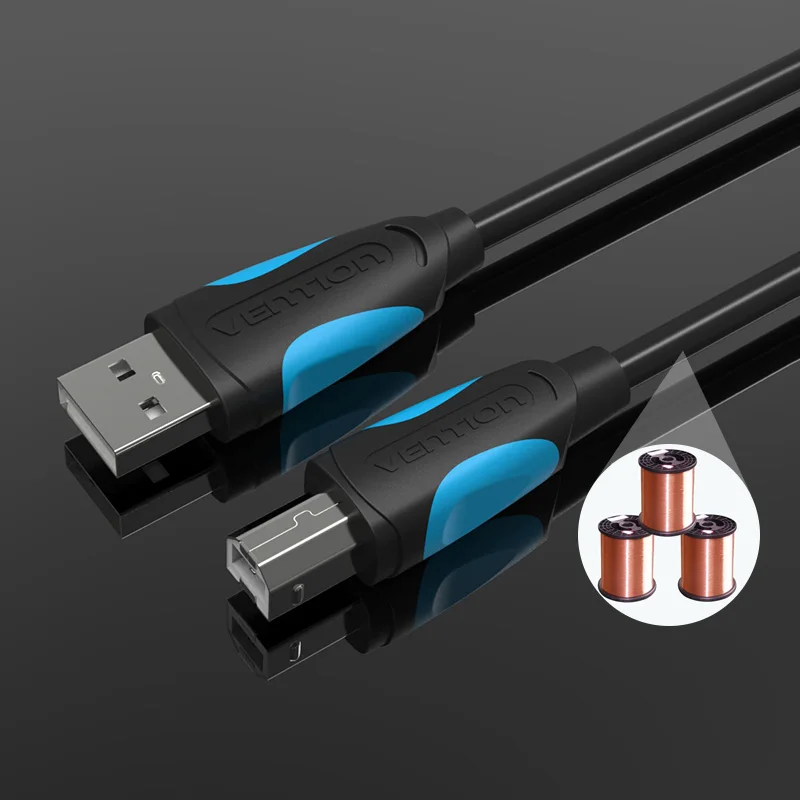 USB кабель Vention стандарта Type B (папа) A (папа)|Кабели передачи данных| |