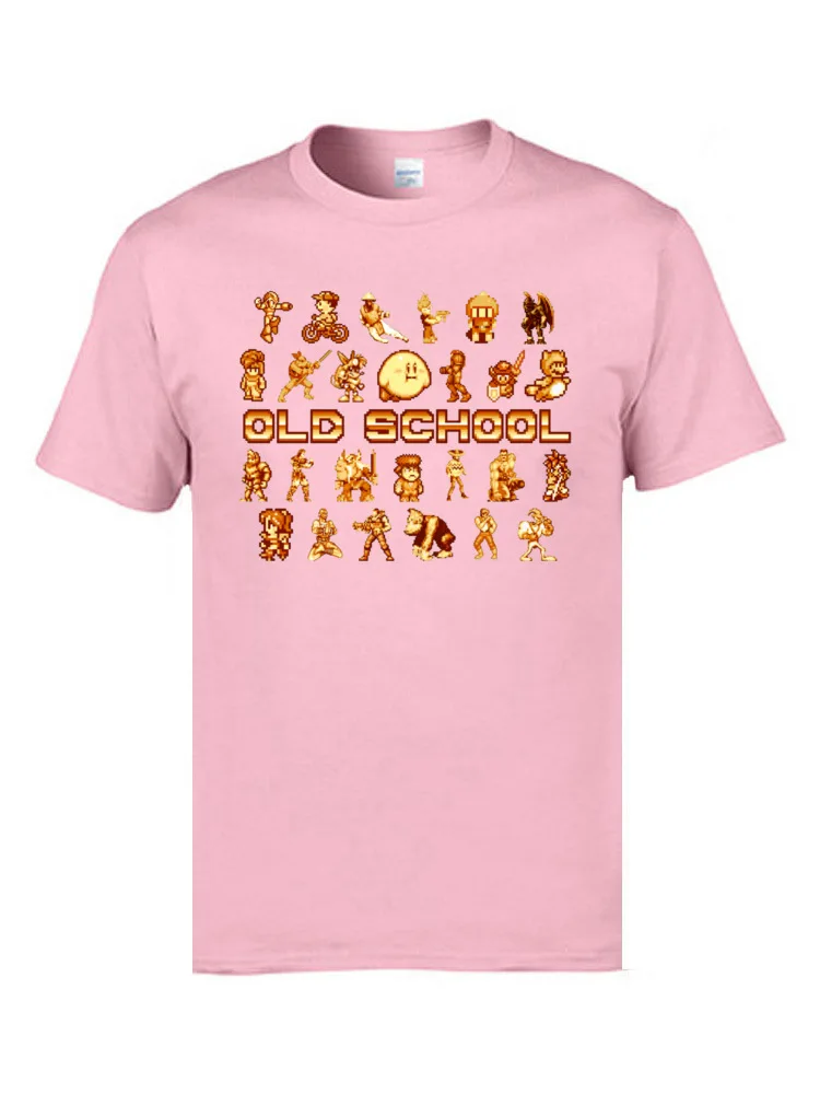 Golden Age of Gaming 16785 Tops T Shirt 2018 New Crew Neck Summer Short Sleeve Cotton Fabric Men T-Shirt Casual Tee Shirt Golden Age of Gaming 16785 pink