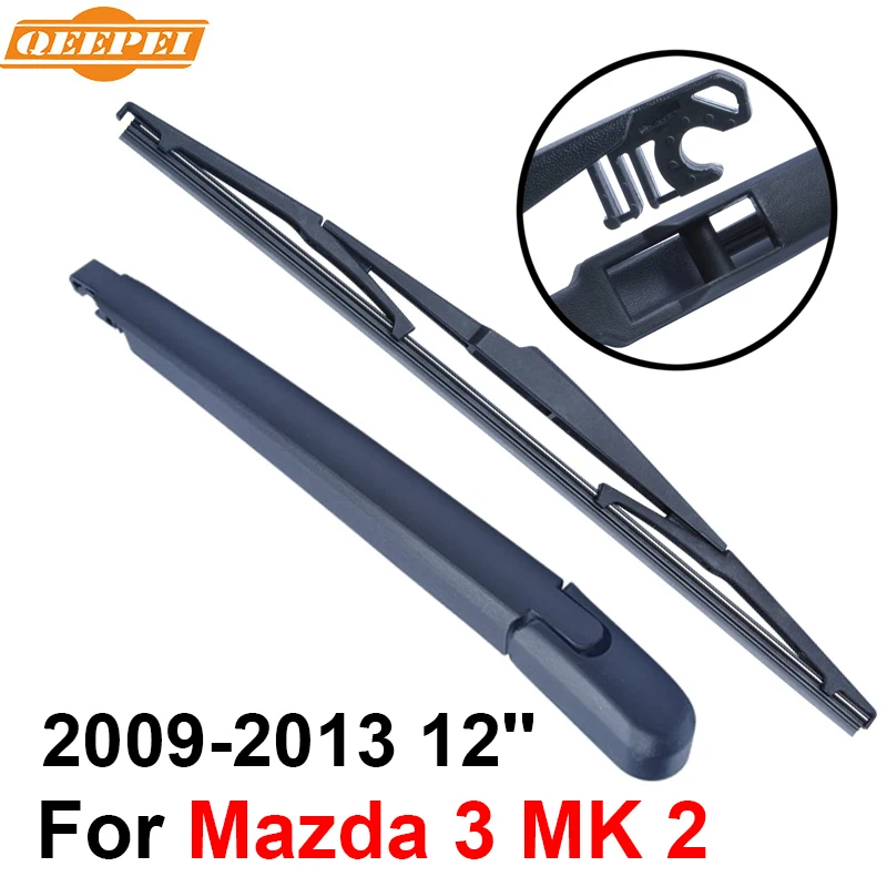 QEEPEI Rear windscreen wiper and Arm For Mazda 3 MK 2 2009 2013 12'' 5
