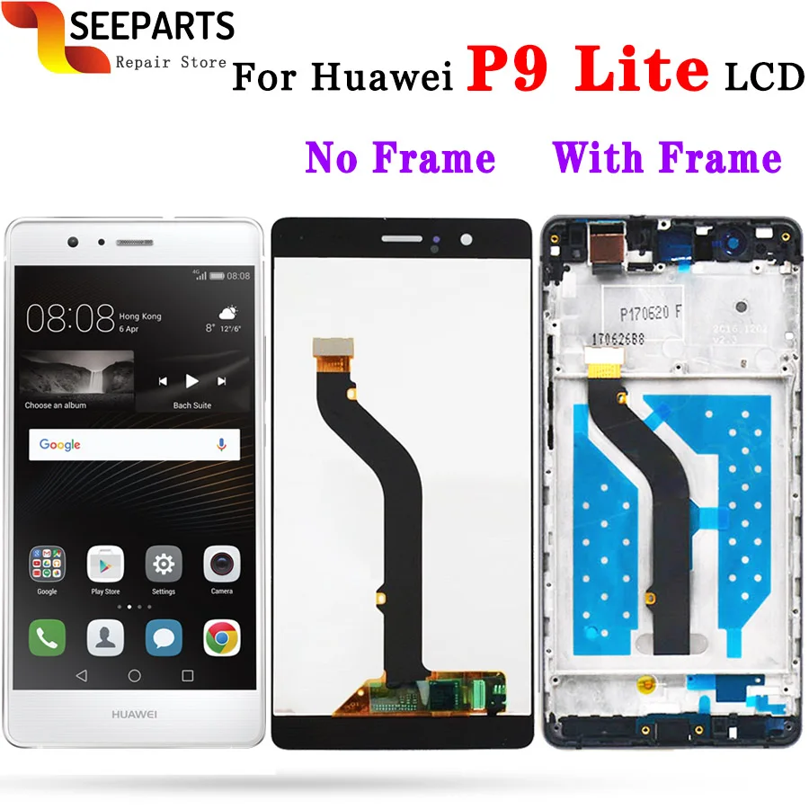 

Huawei P9 Lite LCD Display Touch Screen Digitizer For Huawei P9 Lite LCD With Frame G9 P9 Lite VNS L21 L22 L23 L31 L53 Screen