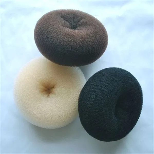 Fabricante de Coque de Cabelo Acessórios de Cabelo Quente Rosquinha Cabelo Preto – Marrom Bege 3 Colore 9.5 Centímetros Nylon Puro Fácil Usar Ha001 Diy