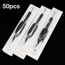 Новые 3/"(19 мм) 50 шт 3RL одноразовые насадки для тату-трубки с иглы в ассортименте для пистолет для татуировки чашки чернил комплект держателей