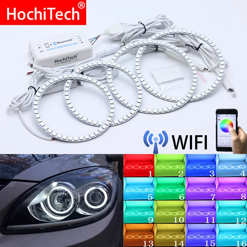 Беспроводной RGB многоцветный светодиодный дневной свет Angel Eye с Wi-Fi дневное
