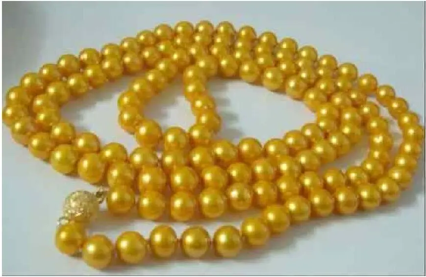 

charming AAA 8-9 mm natural south sea en pearl necklace 48 inch
