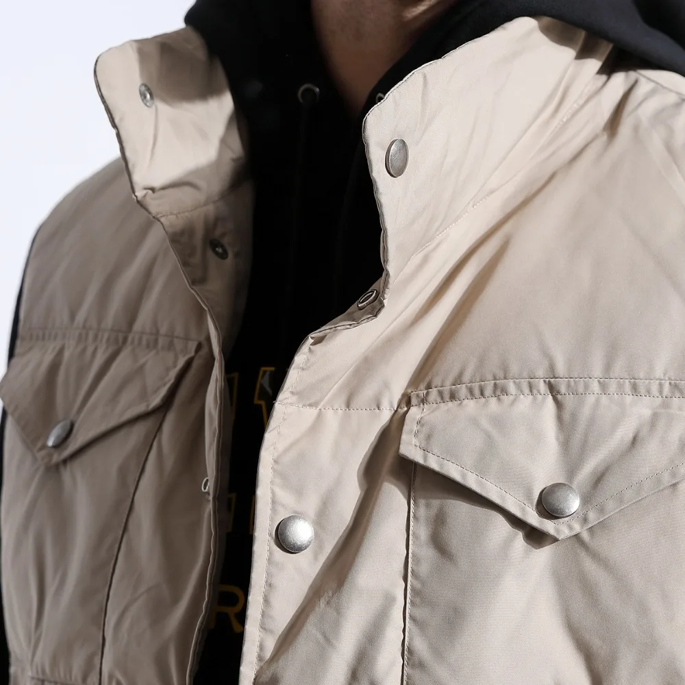 SIMWOOD серый мужской жилет на утином пуху осень зима новые теплые куртки без рукавов Модные приталенные пальто высокого качества 180380