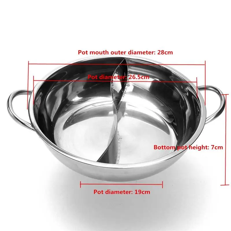 Горячий горшок из нержавеющей стали 28 см, индукционный горшок для маленькой овцы, горячий горшок, совместимый суп
