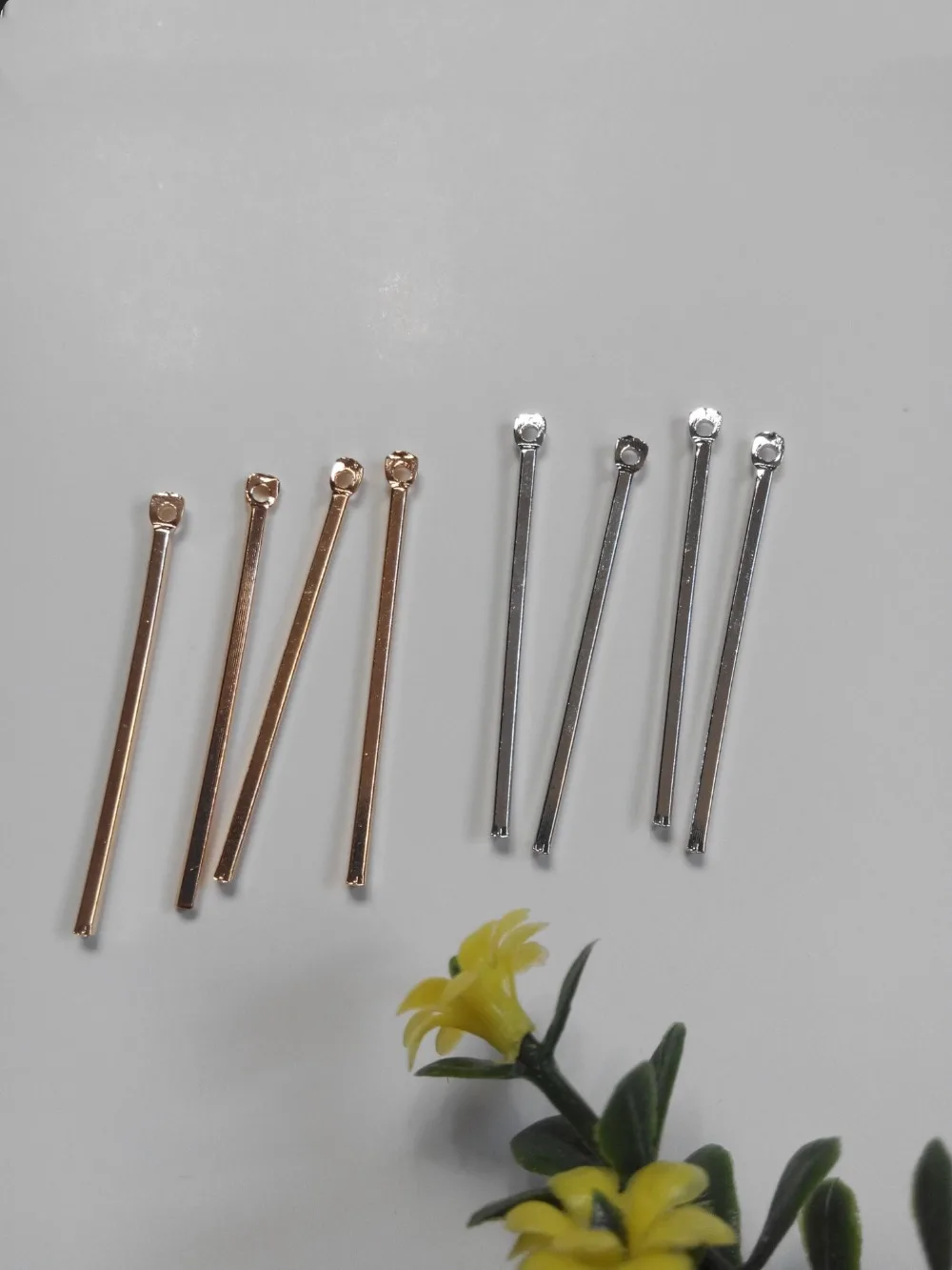 

500pcs/Lot alloy 3.0cm extremely simple ear hanging stick single pendant tassel diy handmade earrings ear ornaments accessories