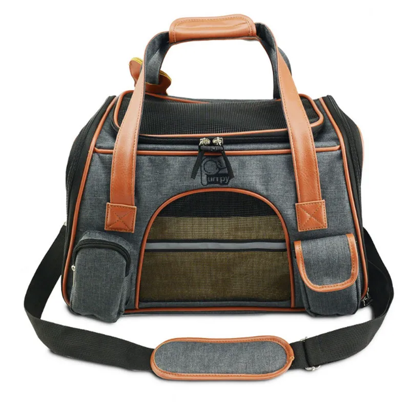Baratos Portador de perro asiento de coche de viaje transportadores de mascotas mochila portátil transpirable jaula de gato transpirable pequeño perro bolsa de viaje avión aprobado