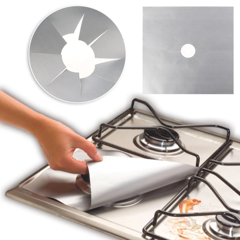 4Pcs Gas Stovetop Protector Reusable Stove Burner Covers Non Stick