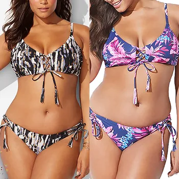 

KLV 2019 Fashion Women's Bikini Solid Set Swimsuit Two Piece Filled Bra Swimwear Beachwear 1.15