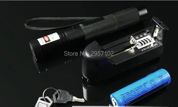 

High Power Military 532nm 300w 30000m Flashlight Green Laser Pointer Pen zoomable Burning Match ,Burn cigarettes,Lazers+gift box