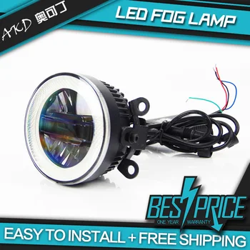 

AKD Car LED Fog Lamp for Renault Megane Angel eye aperture LED DRL light bar Energy saving Cob Low Beam Daytime