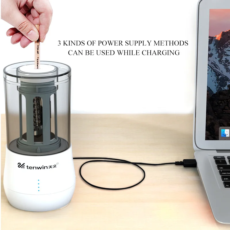 Günstig TENWIN Einstellbare Elektrische Bleistift Spitzer Dual Zweck Multifunktions Lade Kunst Zeichnung Skizze Spezielle Bleistift Spitzer 8009