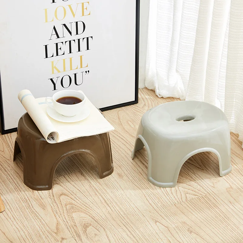 Fashion Simple NonSlip Bathroom Stool Thick Plastic Function Shower Stool Creative Small Bench Bathroom Furniture Home Furniture