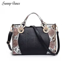 Luxury Design Women s Handbag PU Snake Print Shoulder Bag Large Capacity Multifunction Crossbody Bag Set