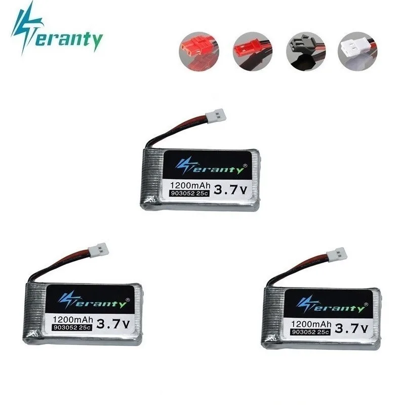 3 7 V 1200mAh 25C Lipo батарея для Syma X5 X5C X5SW X5SC X5S 1 M18 RC Quadcopter 1200mah 903052 Drone шт|Детали и