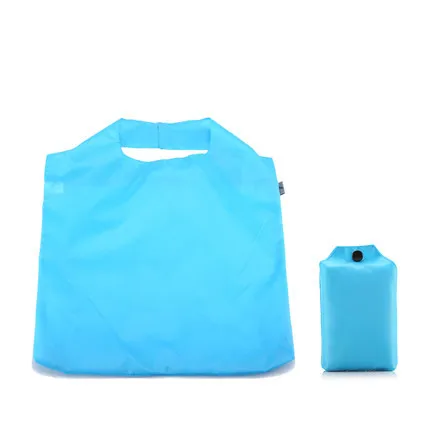 2 шт Дорожная многоразовая портативная складная сумка для покупок Большая Нейлоновая усиленная сумка Рипстоп Водонепроницаемая складная дорожная сумка - Цвет: Sky Blue