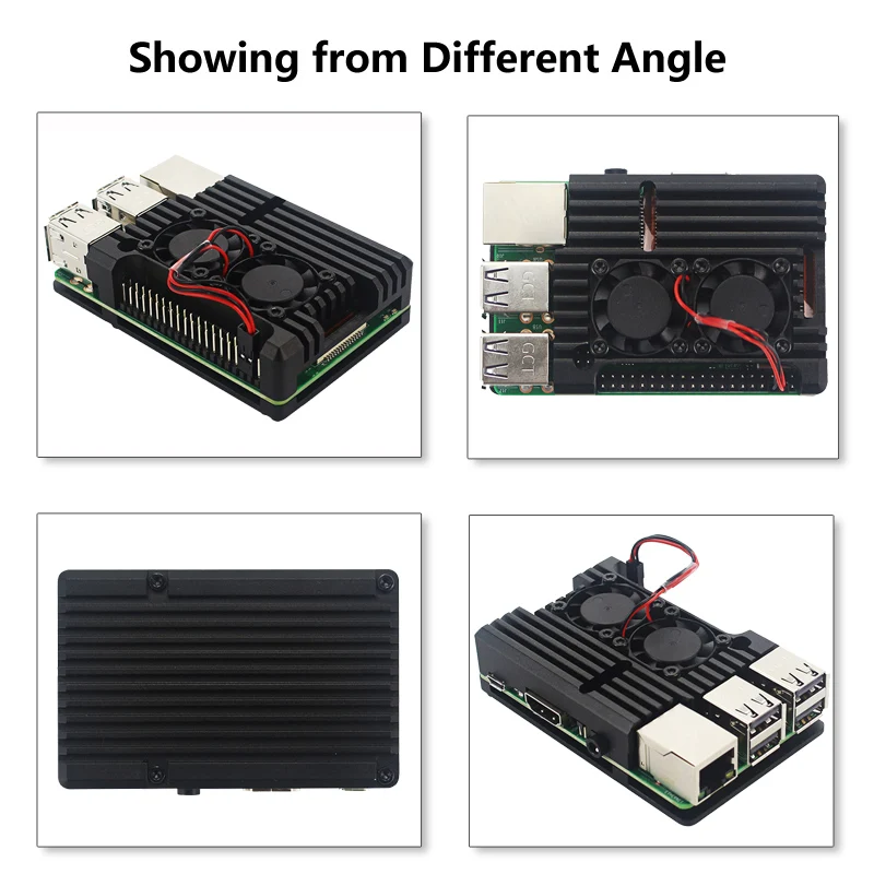 Raspberry Pi металлический корпус с двойной вентилятор охлаждения панцири случае алюминий сплав подходит для Raspberry Pi 3 Model B +/RPI 3B Pi3 B плюс