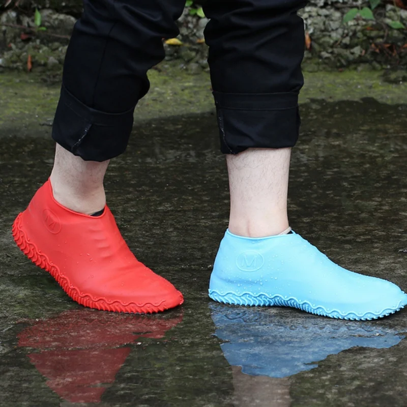 Многоразовые силиконовые носки для обуви и обуви, водонепроницаемые Нескользящие моющиеся Защитные пленки для обуви для использования в помещении и на улице