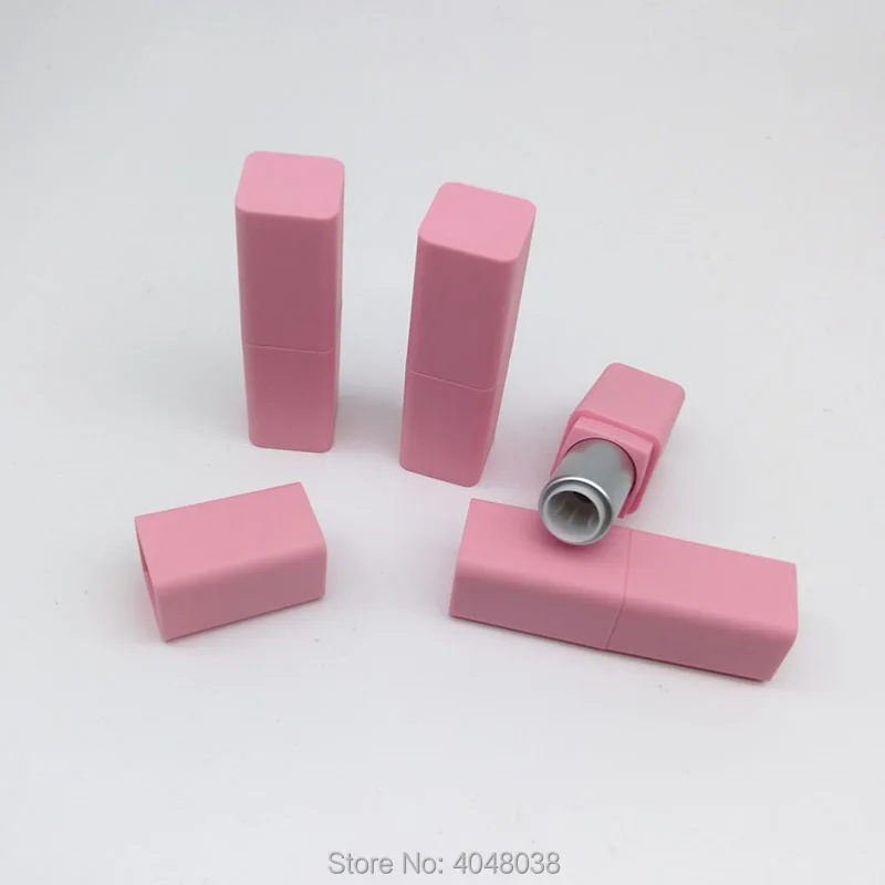 9.1mm DIY Pink Empty Lipstick Tube High-end Lip Balm Packaging Bottle  Plastic Square Cosmetic Container Lipbalm Tube (2)
