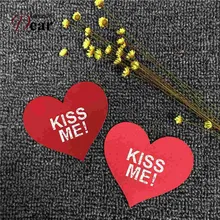 Comeondear сердце-образный ниппель крышка красный клей Стикини груди Лепестки и наклейка опорожненные нагрудные накладки на грудь NJC114