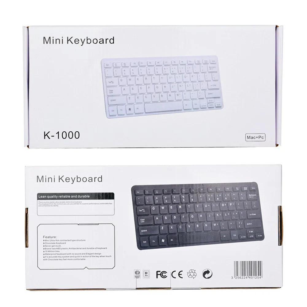  Super Slim Universal USB 2.0 Portablet Mini Multimedia Wired Keyboard 78 Keys For Notebook PC 20J D