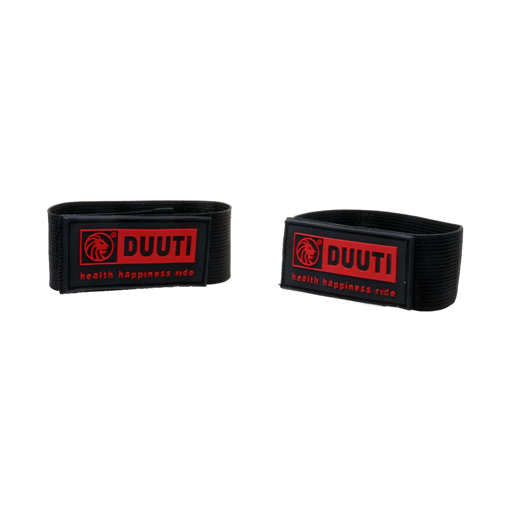 2Pcs Bike Elastic Ankle Leg Bind Wrist Safety Band Pants Clip Strap Black Suitable for Jogging Cycling