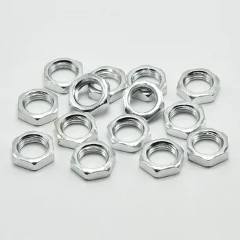 

100PCS M10 Nuts Lamp Fastening Nuts 3/4/5/6/7MM Thickness Zinc Alloy 10mm Female Thread Hexagon Nuts for Lighting Tooth Tube