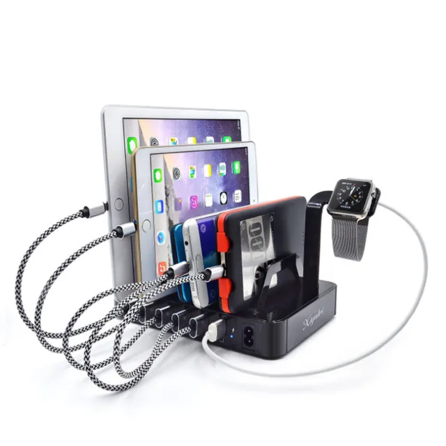 Six Port Usb Multi Function Charging Station Support Home Office Six Port Usb Multi Function Charging Station Support Home Office Over Phone Charger Plate Market