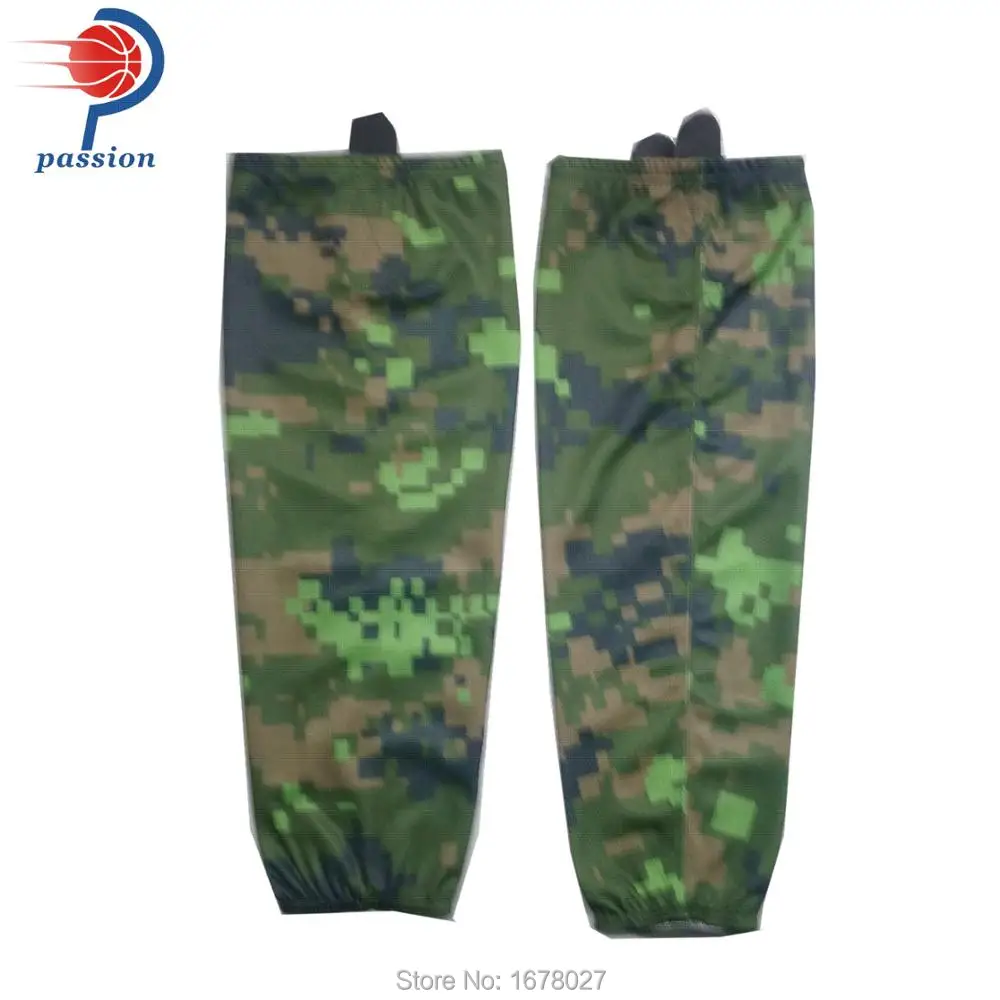 

Sublimation camouflage design ice hockey socks