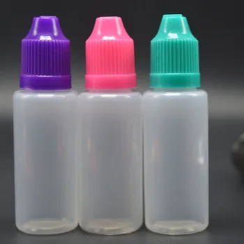 

Empty 15ml Bottles with Childrproof Safety Cups 15 ml Translucent Plastic Bottle Dropper 0.5OZ Squeeze Bottle e liquid bottle