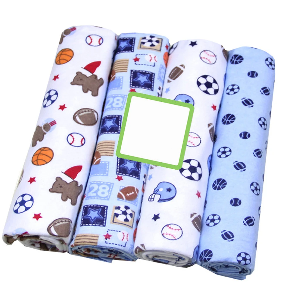 

4Pcs/Lot Baby Blanket Kids Muslin Diapers Swaddle 100% Cotton Flannel Diapers For Newborns Kid Photography Blankets Newborn Wrap