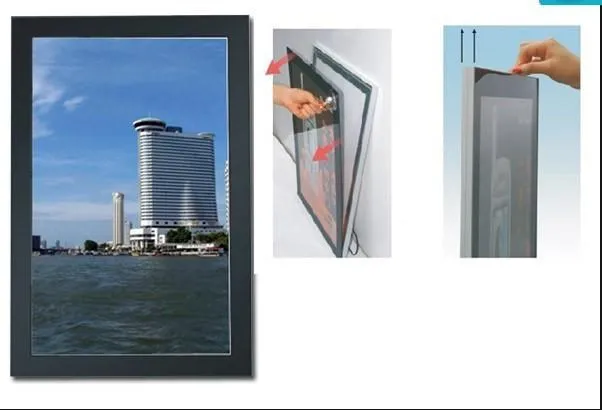 Caixa de Luz Montado na Parede Moldura de Alumínio Placa de Exposição Único Lado Super Slim Poster Magnética Levou a3 3 Luzes e Iluminação